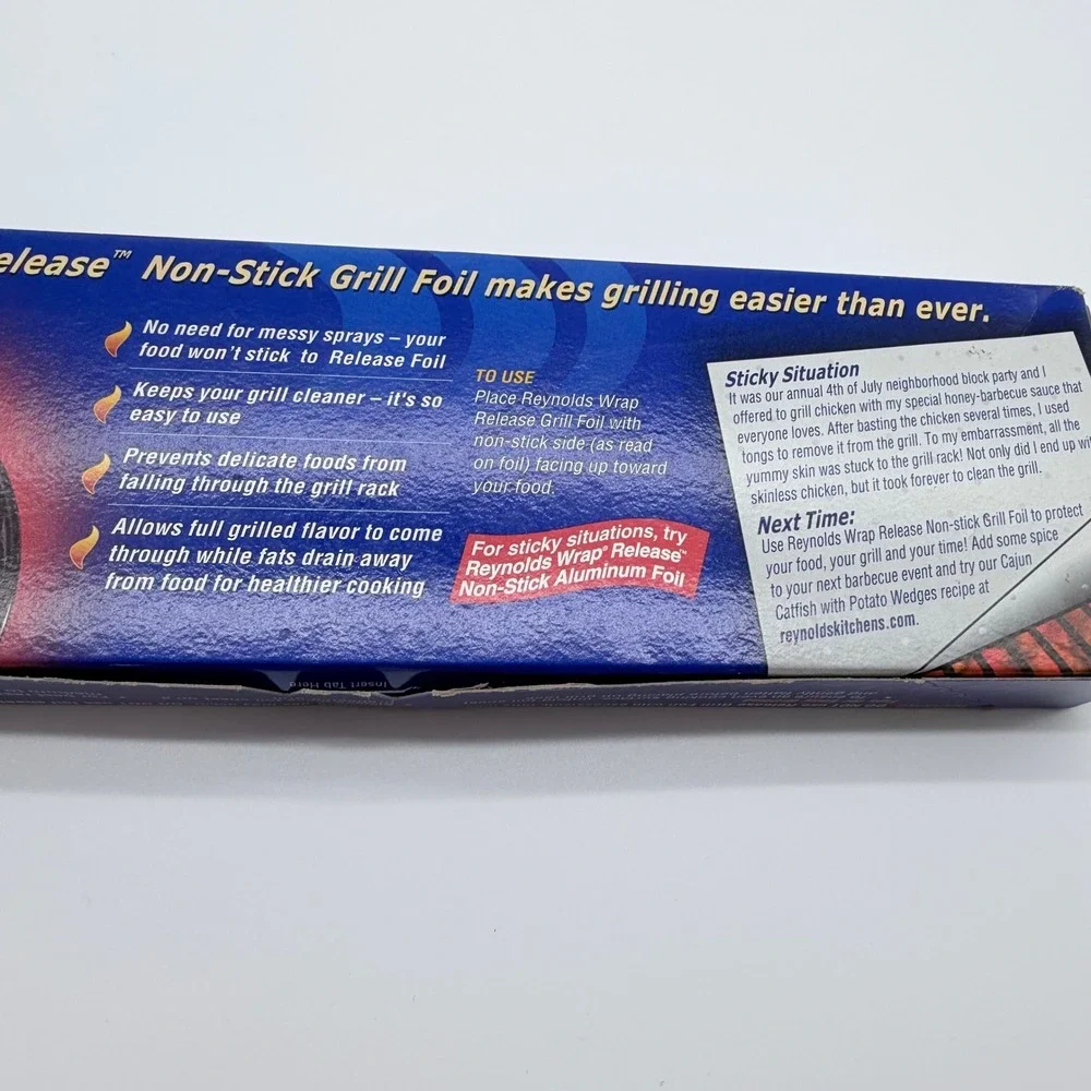 Reynolds Wrap Release Non-Stick Grill Foil‎ 30 Sq Ft Aluminum Foil New